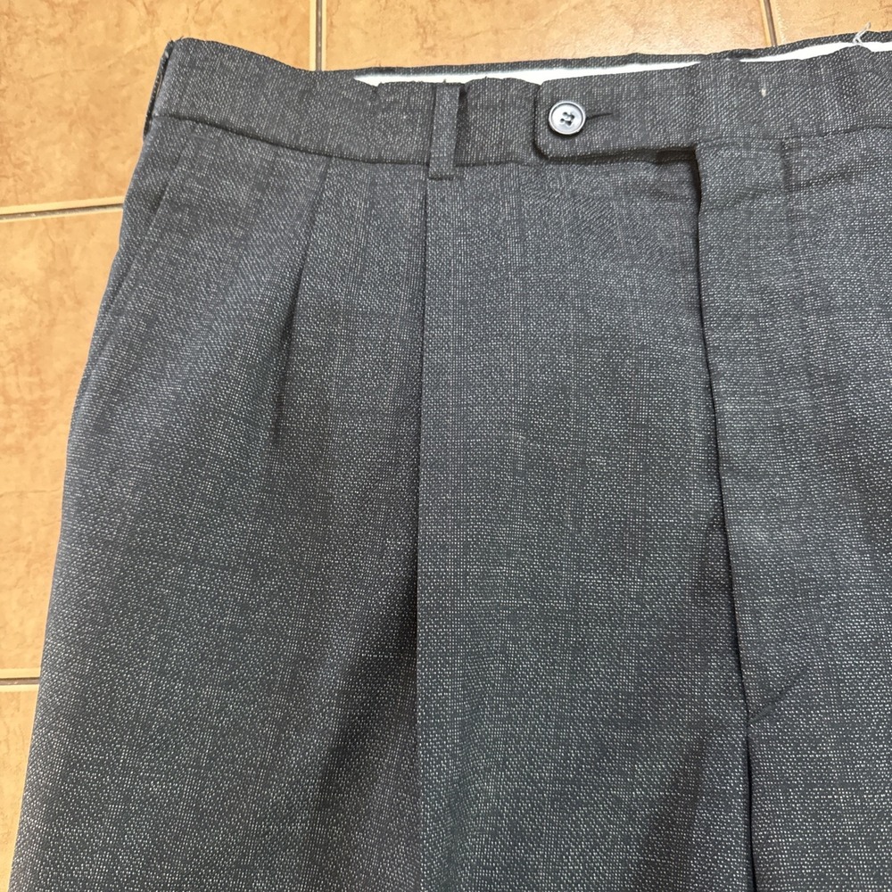 Vintage Antonio Parillo Black Wool Double Breasted Suit Sz 42R Pants 38 x 30 - Picture 12 of 16